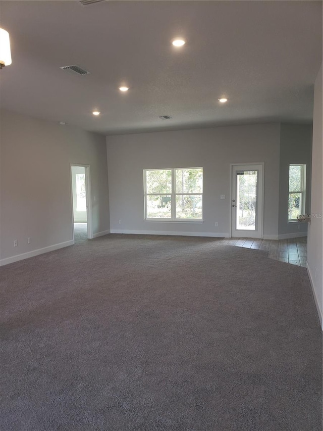 view of carpeted empty room