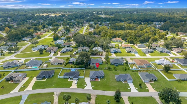 aerial view featuring a residential view