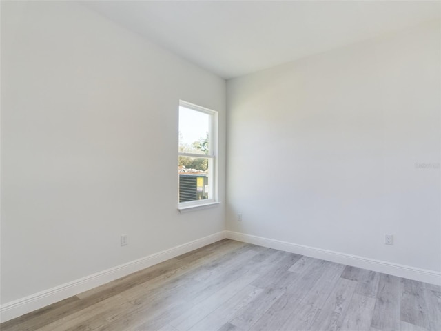 empty room featuring light hardwood / wood-style flooring