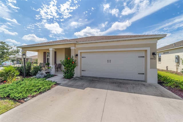 view of front of home featuring a garage