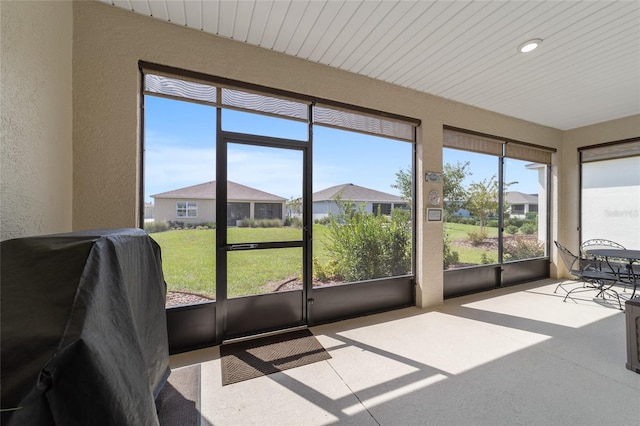 view of sunroom