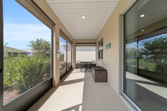 view of sunroom / solarium