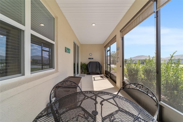 view of sunroom