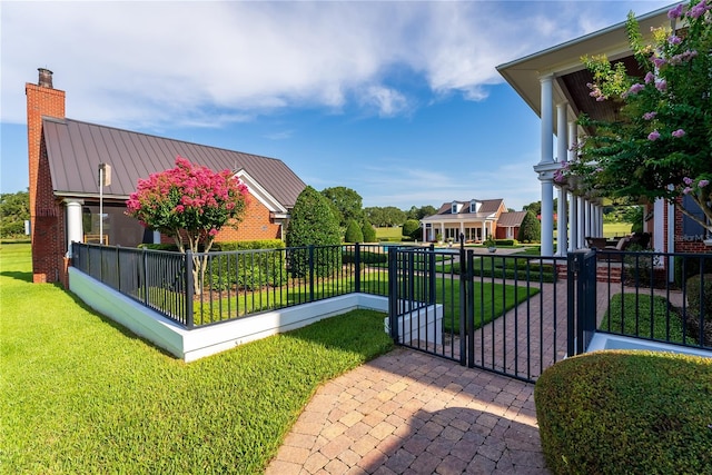 exterior space with a lawn