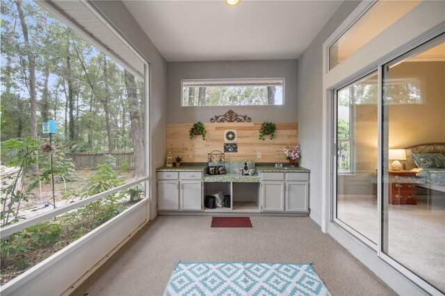 view of sunroom