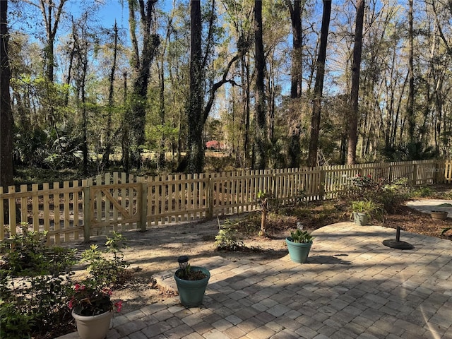 view of patio with fence