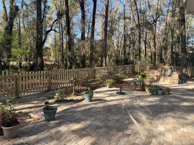 view of patio / terrace with fence