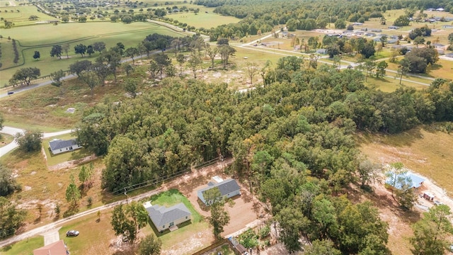 drone / aerial view with a rural view