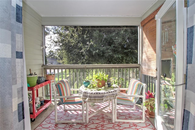 view of sunroom