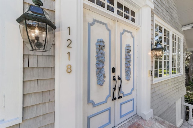 view of doorway to property