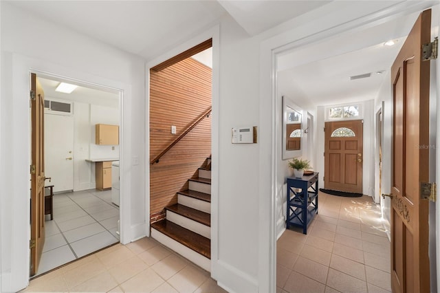 view of tiled entrance foyer