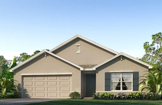 view of front facade with a garage