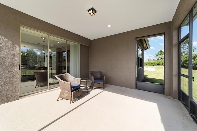 view of sunroom / solarium