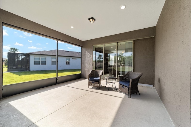 sunroom / solarium with plenty of natural light