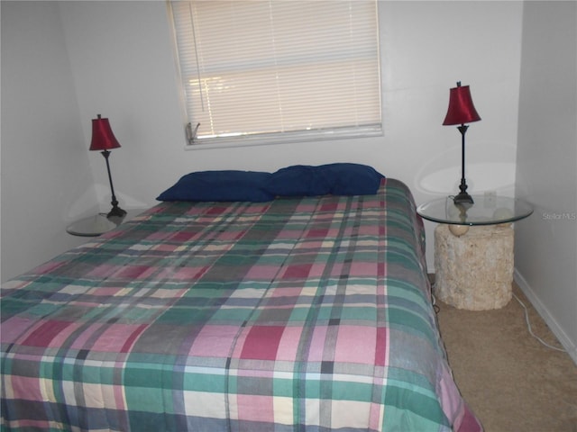 bedroom with carpet