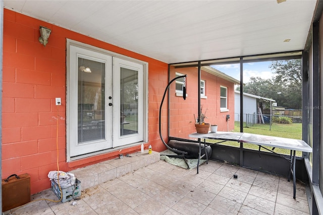 view of sunroom