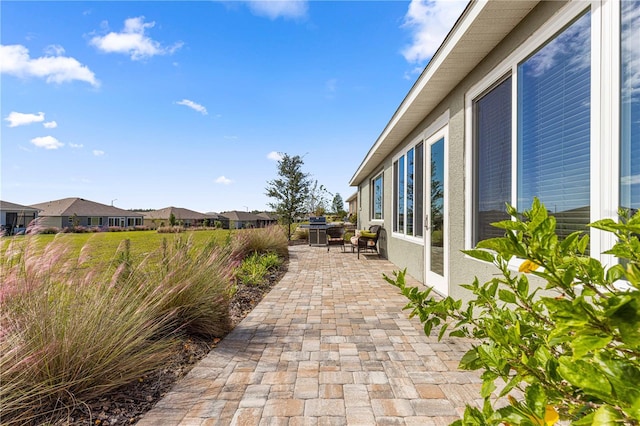 view of patio featuring area for grilling