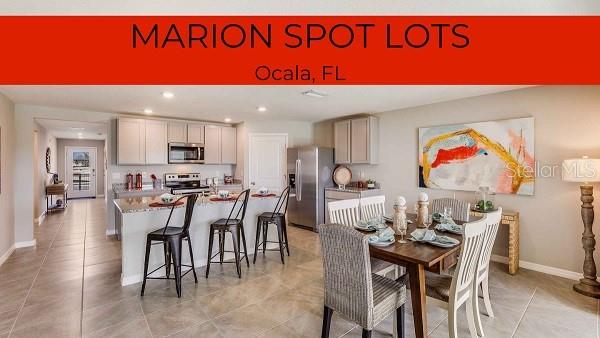 dining area with light tile patterned floors