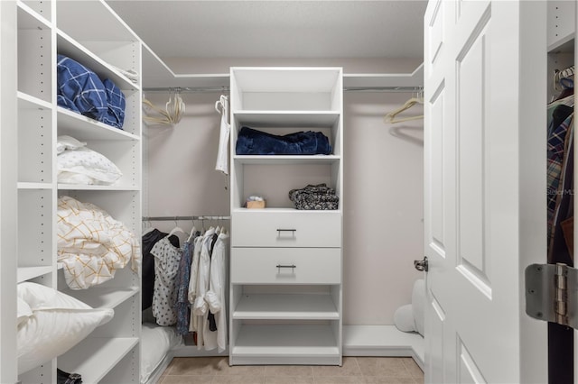 view of walk in closet