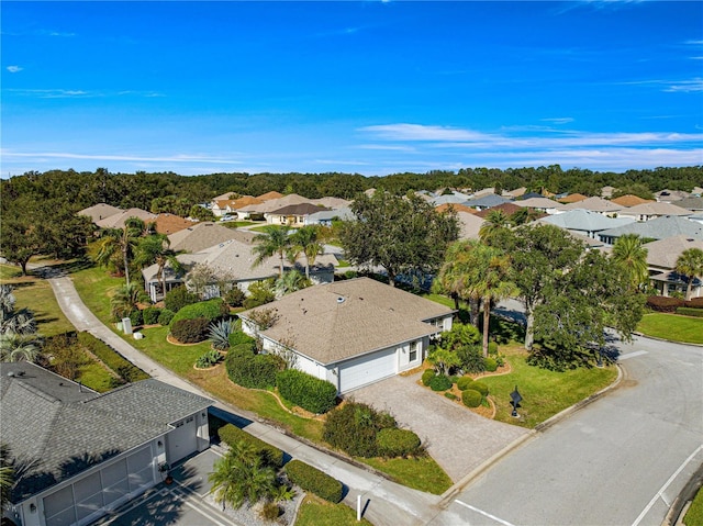 drone / aerial view with a residential view