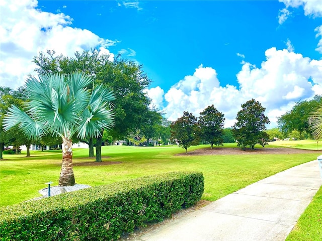 view of home's community featuring a lawn