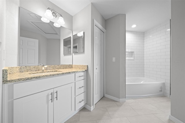 19662 SW Marine Blvd, Dunnellon, FL 34431 - full bathroom with vanity and washtub / shower combination