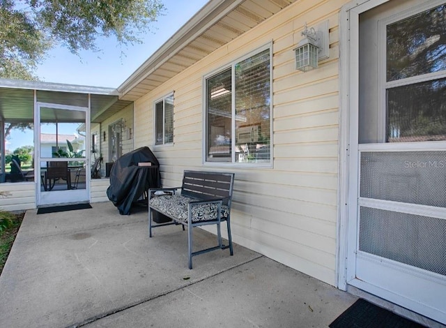 view of patio with grilling area