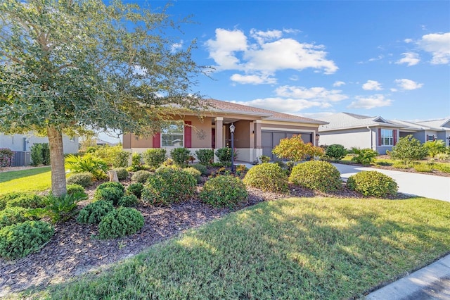 view of front of property featuring a front lawn