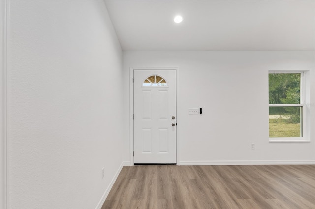 foyer featuring light hardwood / wood-style floors