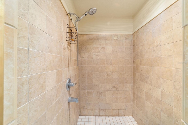 bathroom with tiled shower