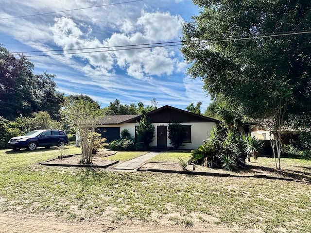 exterior space with a front yard