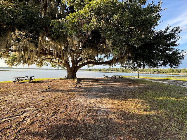 view of home's community featuring a water view