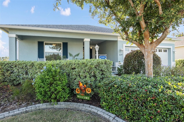 view of front of home featuring a garage