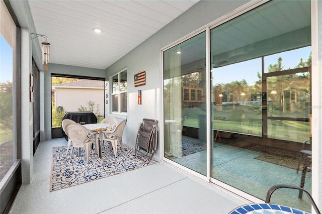 view of sunroom