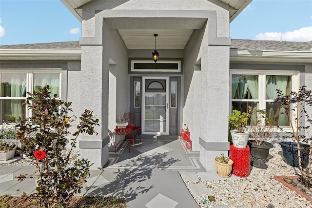 property entrance with a porch