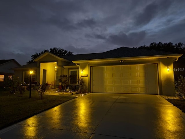 ranch-style house with a garage