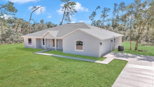 ranch-style house with a front yard