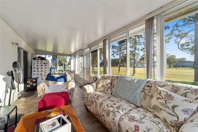 sunroom with plenty of natural light