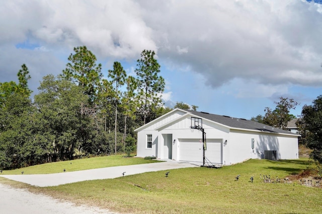 exterior space with driveway and cooling unit