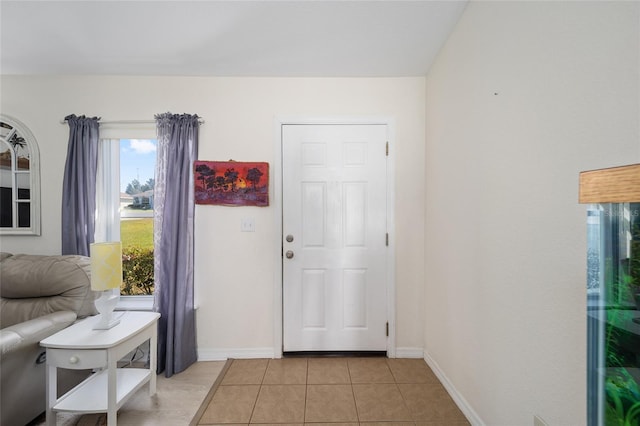 view of tiled foyer