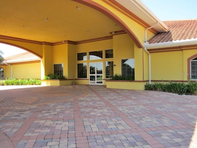 exterior space with french doors