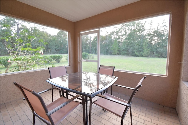 sunroom with a healthy amount of sunlight