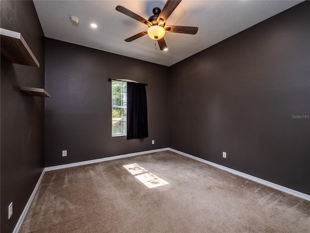 12805 SW 64th Ln, Ocala, FL 34481 - empty room featuring ceiling fan, carpet, and baseboards