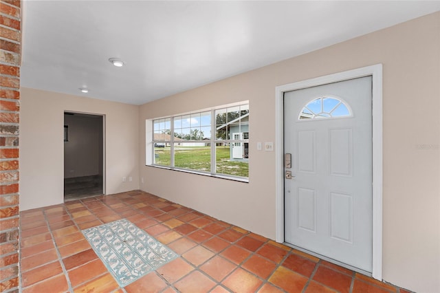 entryway featuring tile patterned flooring