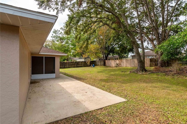 view of yard featuring a patio area