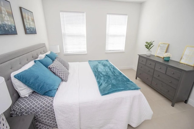 view of tiled bedroom