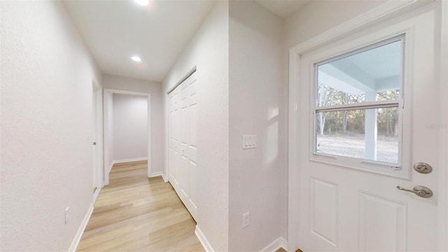 interior space featuring light hardwood / wood-style flooring