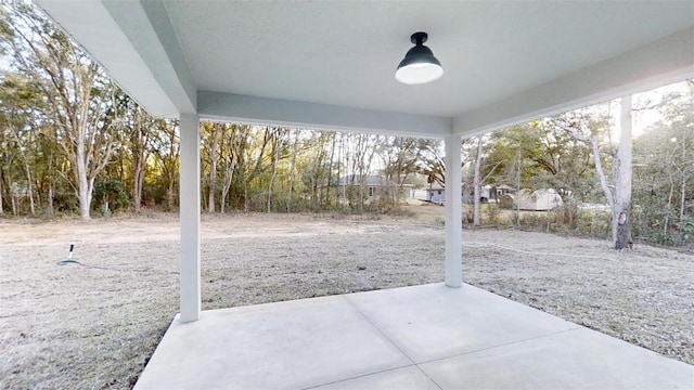 view of patio with ceiling fan