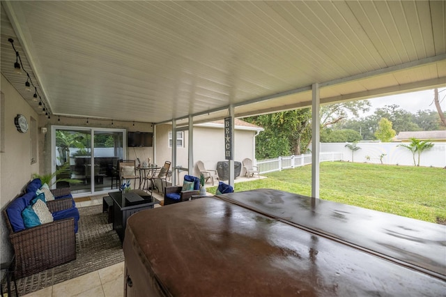 view of patio with an outdoor living space