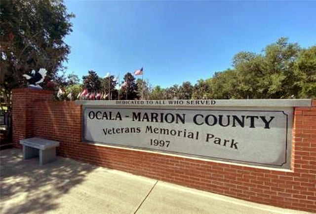 view of community sign